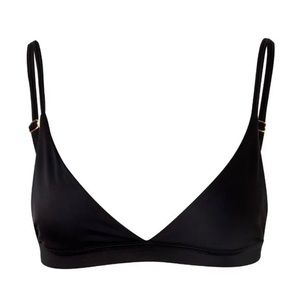 NEW Puntamar Triangular Bikini Swimsuit Top Mitta Nero Small Colombia Luxury